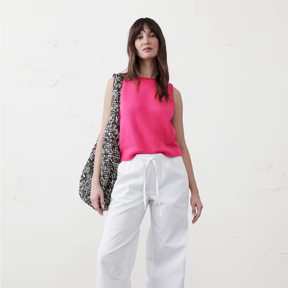 Banana Republic Cropped Boat-Neck Sweater Shell